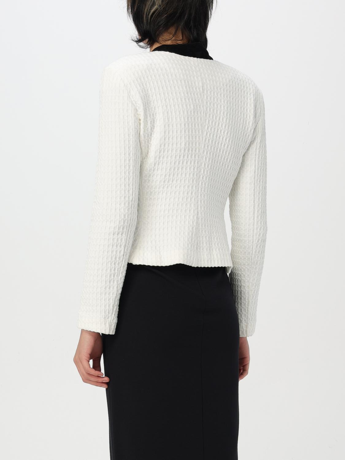 EMPORIO ARMANI GIACCA: Giacca in misto cotone Emporio Armani, Bianco - Img 2