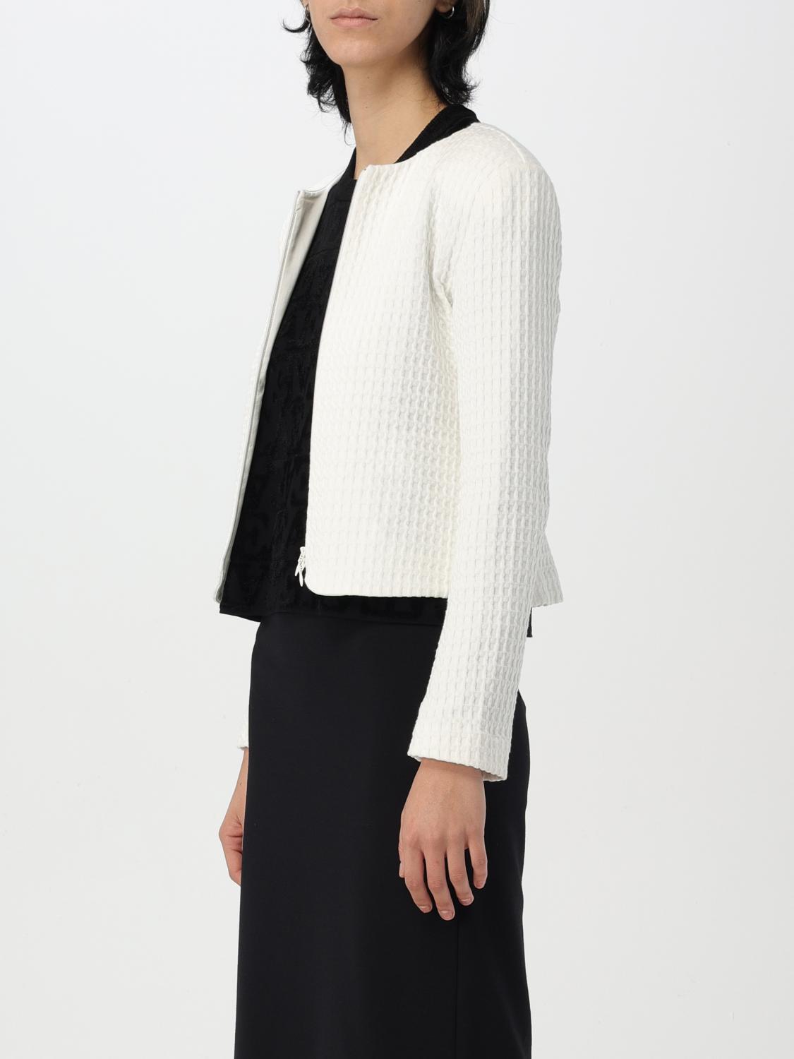 EMPORIO ARMANI GIACCA: Giacca in misto cotone Emporio Armani, Bianco - Img 3