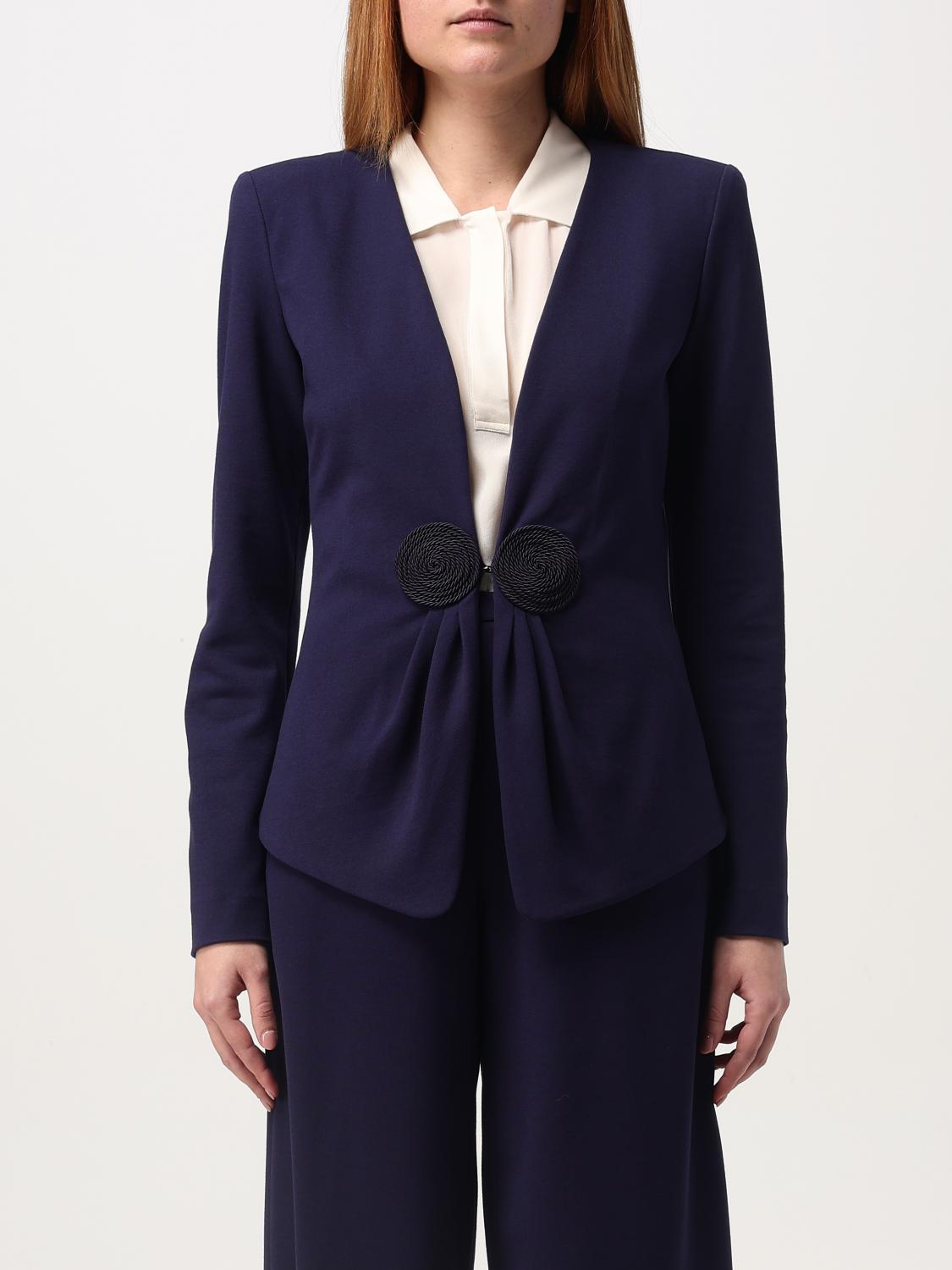 EMPORIO ARMANI BLAZER: Blazer woman Emporio Armani, Blue - Img 1