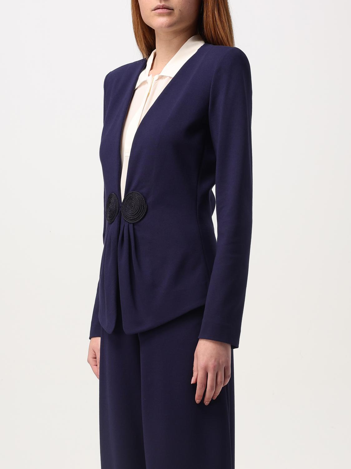 EMPORIO ARMANI BLAZER: Blazer woman Emporio Armani, Blue - Img 4