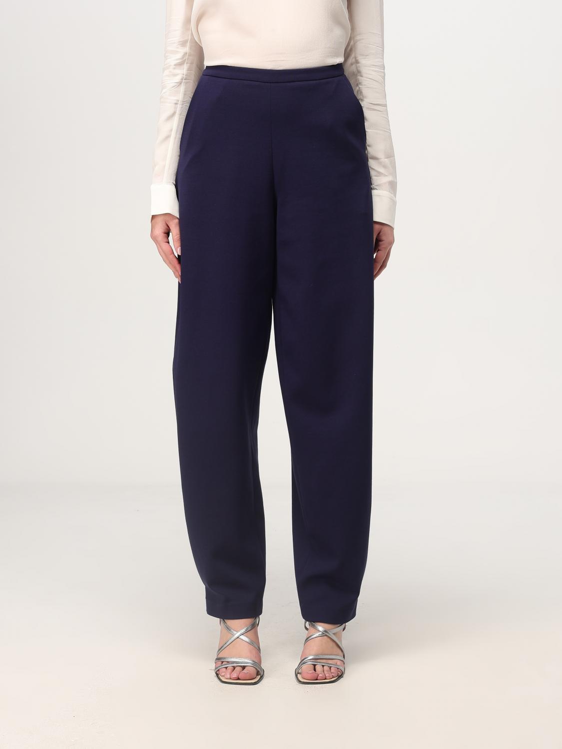 EMPORIO ARMANI PANTS: Pants woman Emporio Armani, Blue - Img 1