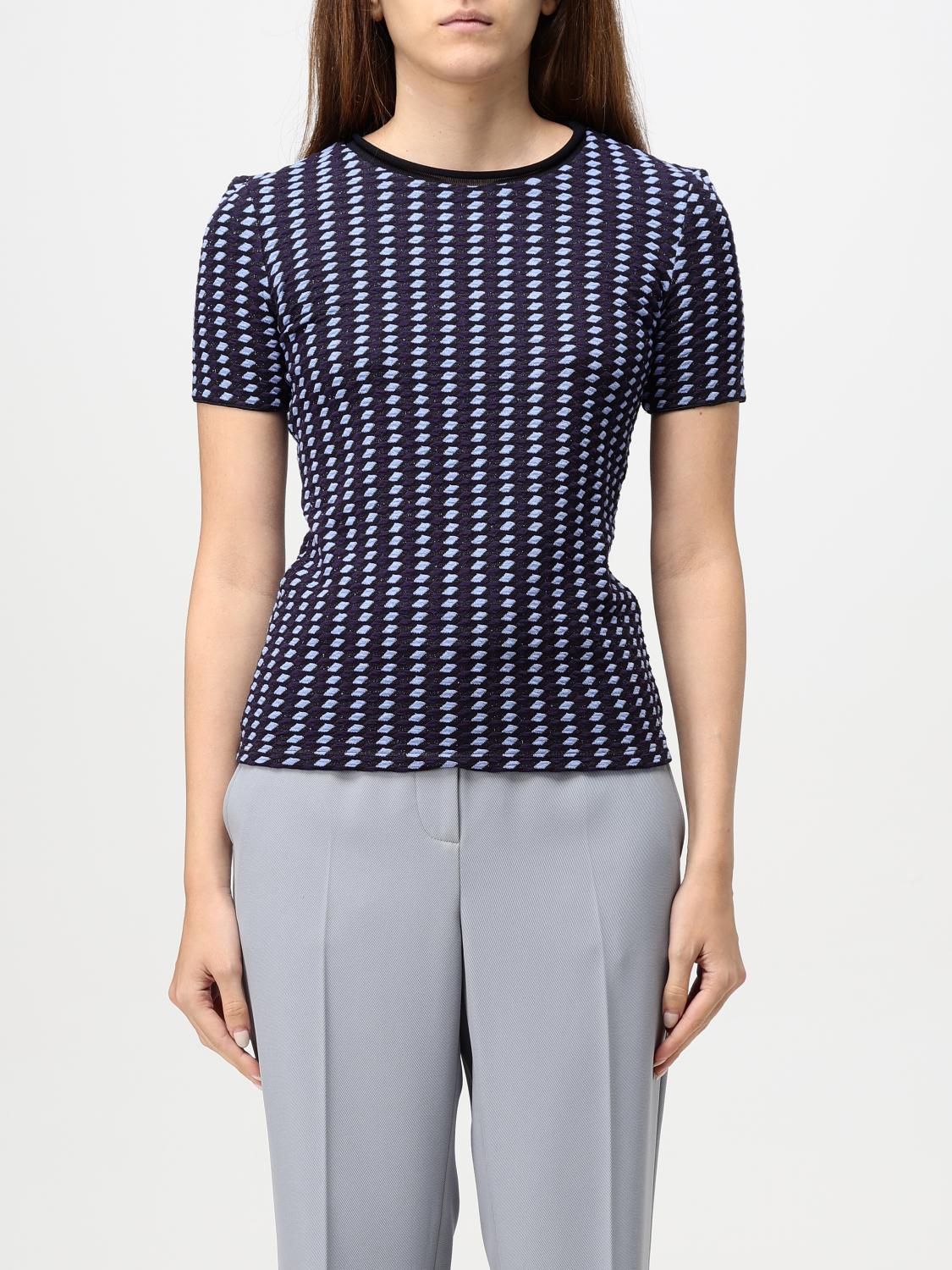 EMPORIO ARMANI TOP: Top woman Emporio Armani, Blue - Img 1