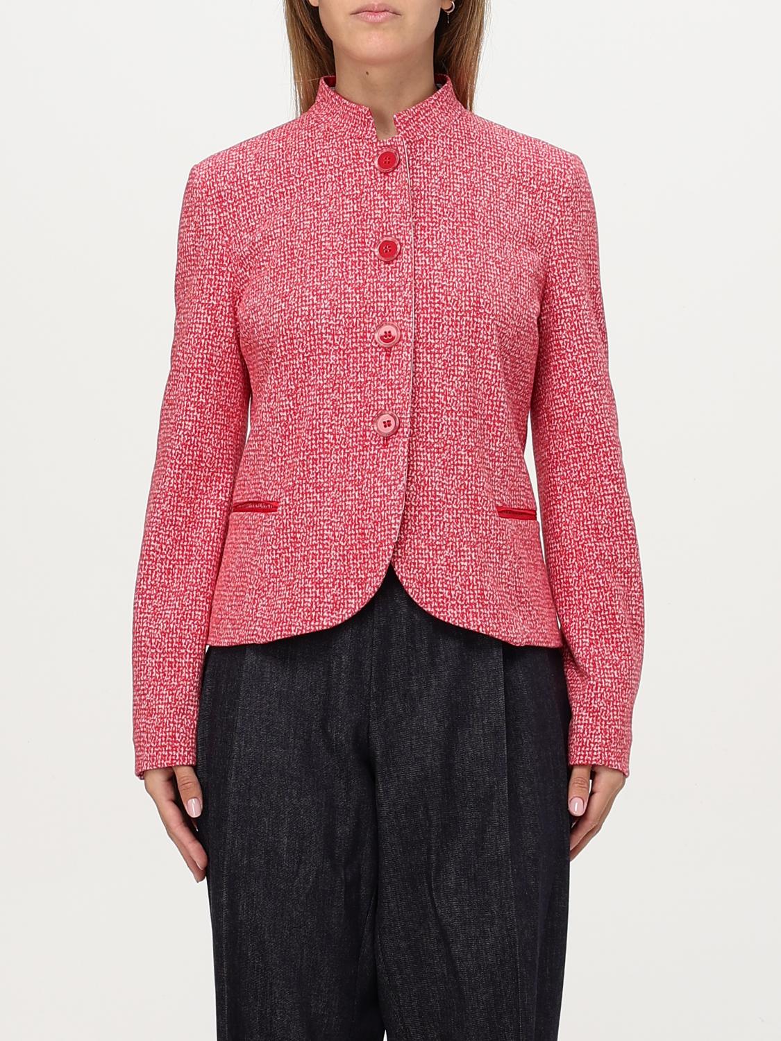 EMPORIO ARMANI VESTE: Blazer femme Emporio Armani, Rouge - Img 1