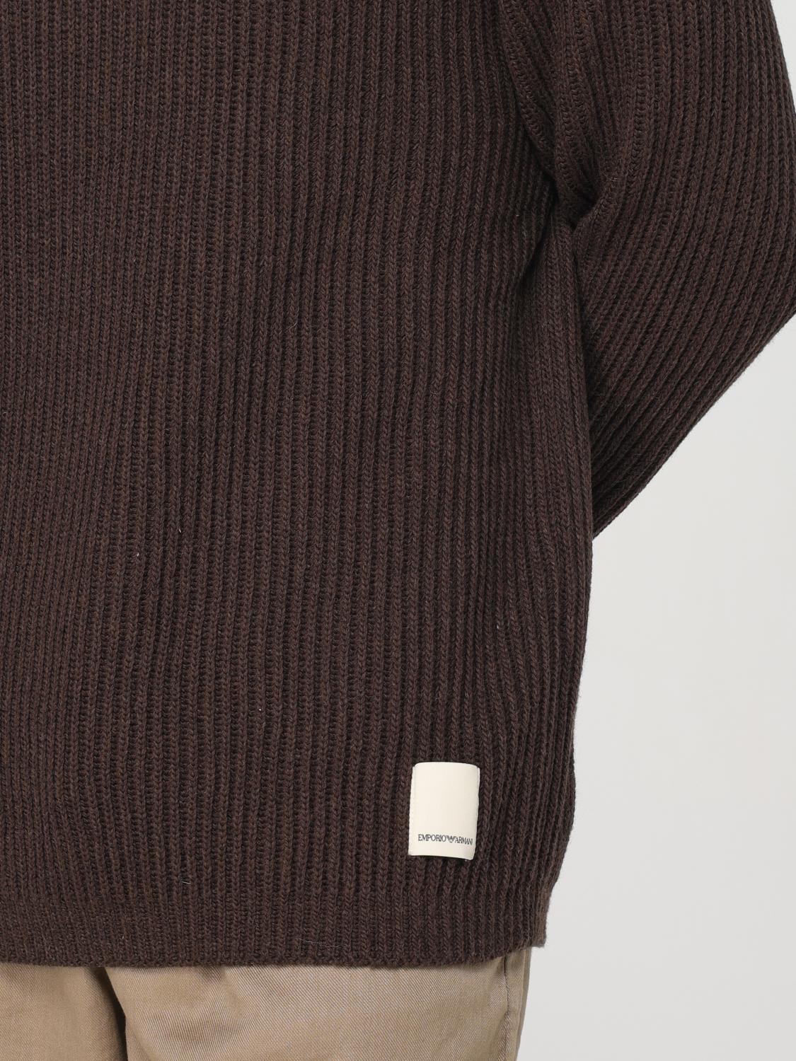 EMPORIO ARMANI SWEATER: Sweater men Emporio Armani, Brown - Img 3