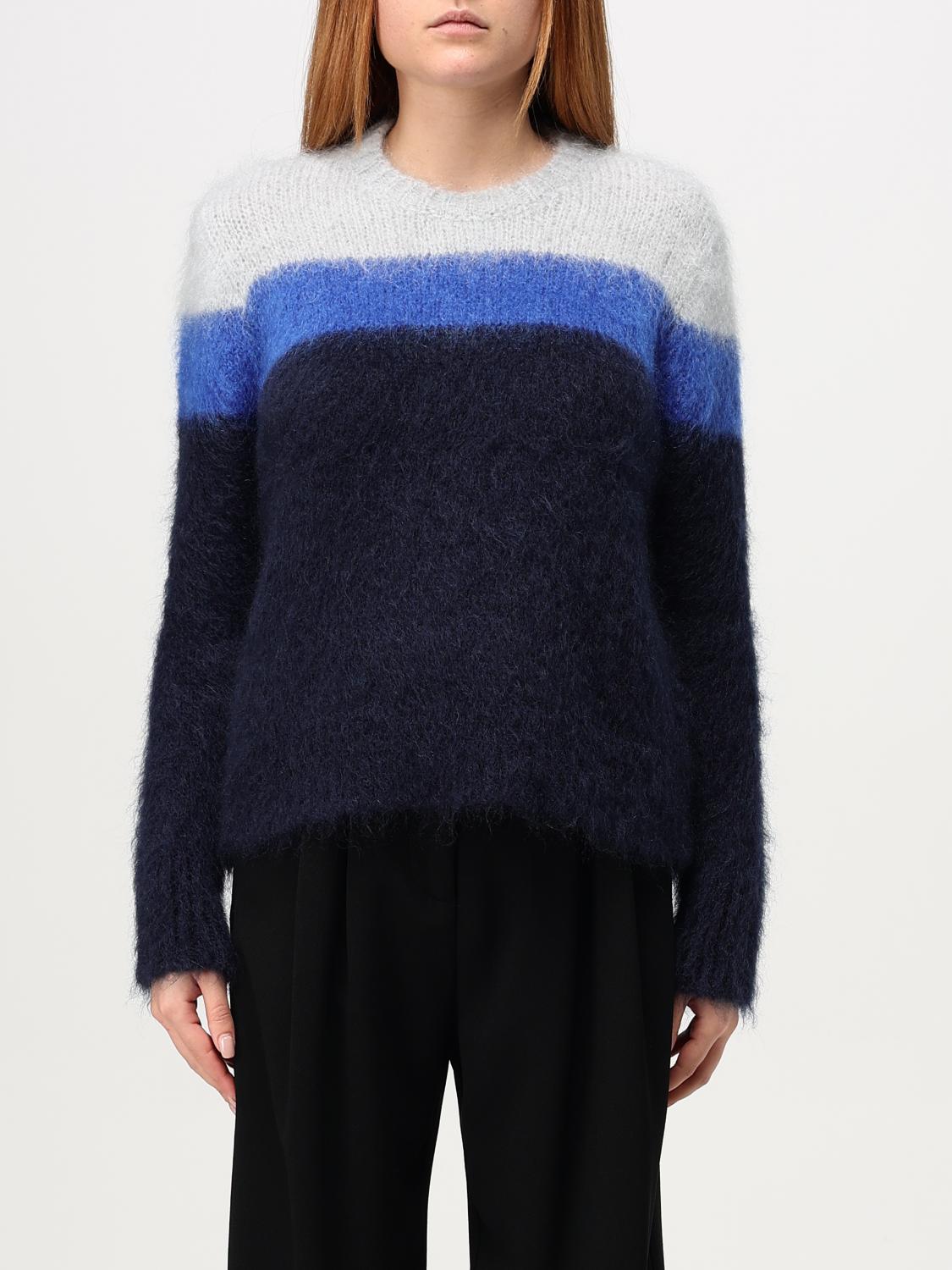 EMPORIO ARMANI SWEATER: Sweater woman Emporio Armani, Blue - Img 1