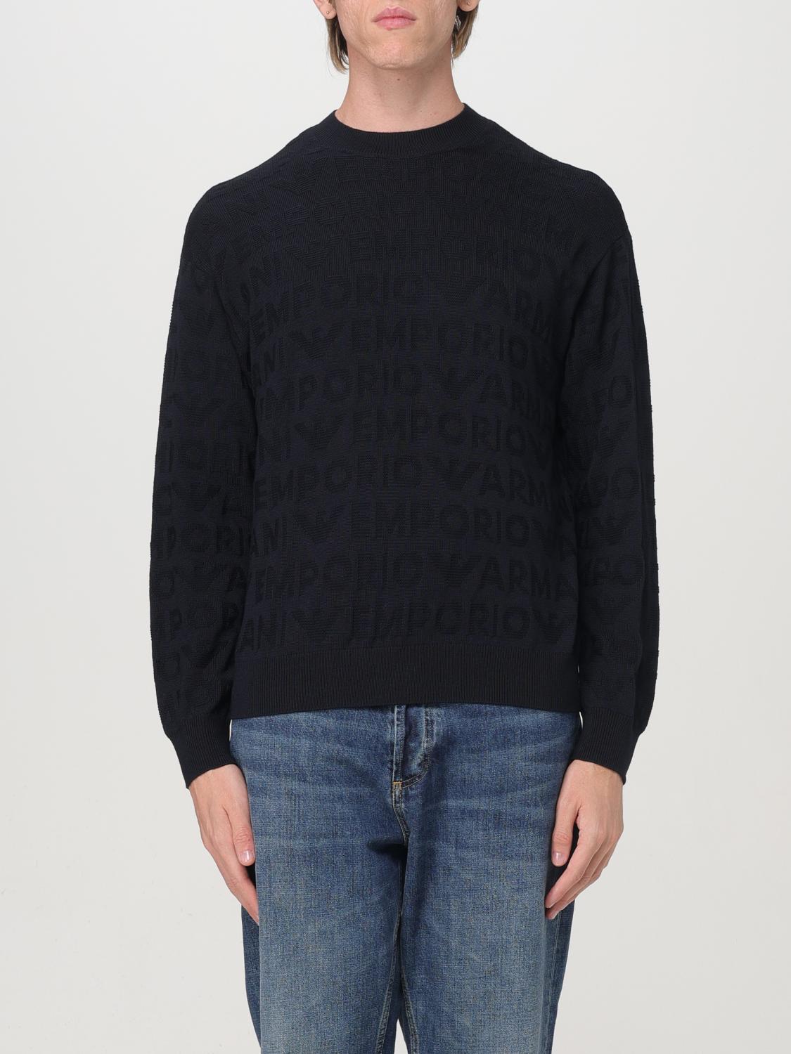 EMPORIO ARMANI SWEATER: Sweater men Emporio Armani, Blue - Img 1