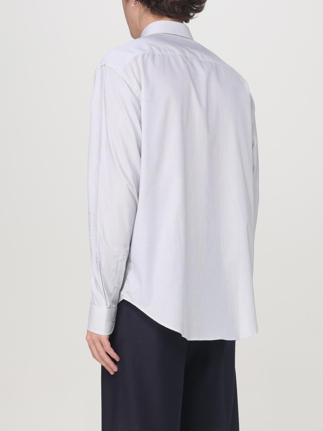 EMPORIO ARMANI CAMICIA: Camicia Emporio Armani in cotone a righe , Bianco - Img 3