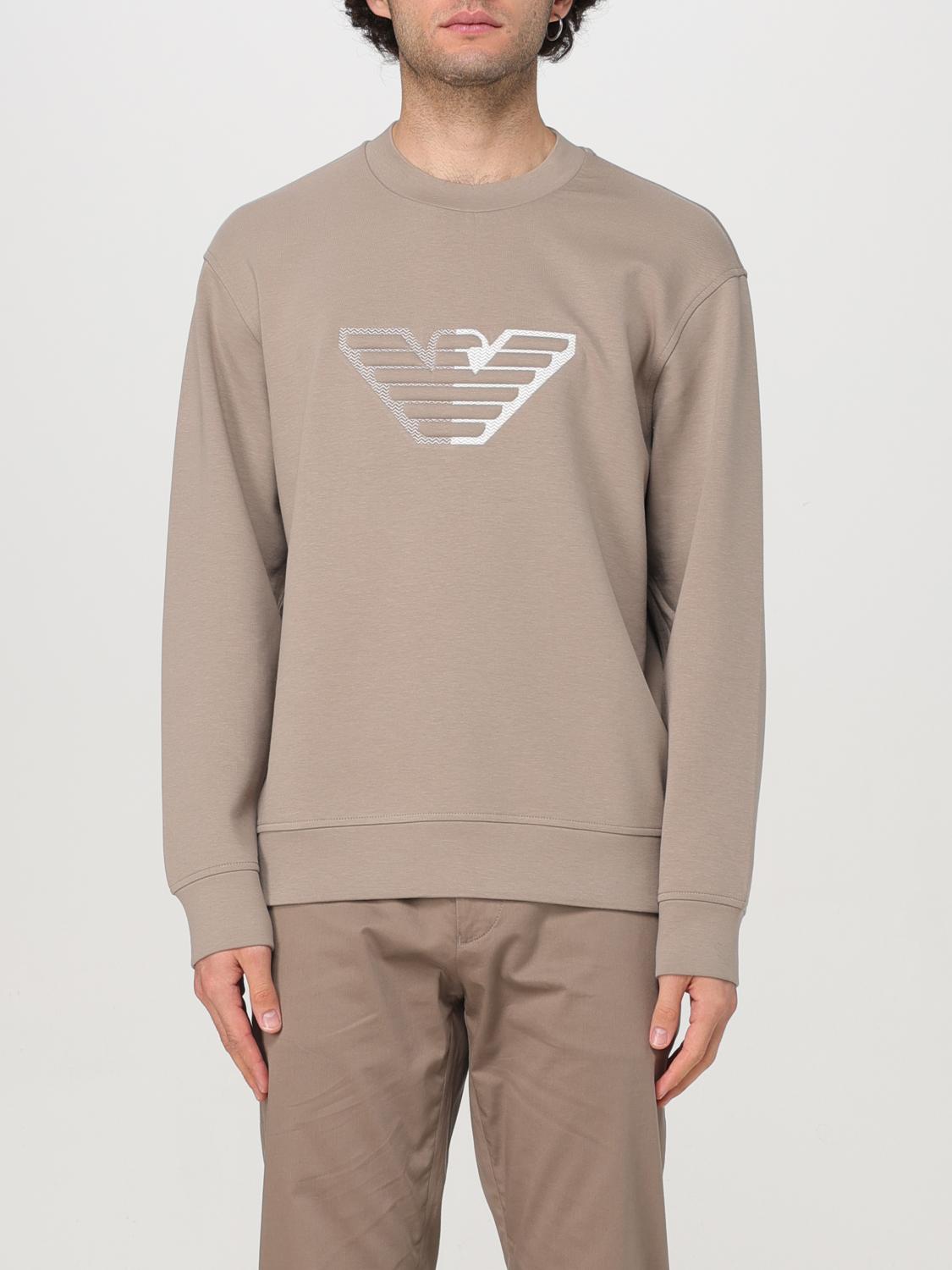 EMPORIO ARMANI SWEATSHIRT: Sweatshirt homme Emporio Armani, Beige - Img 1