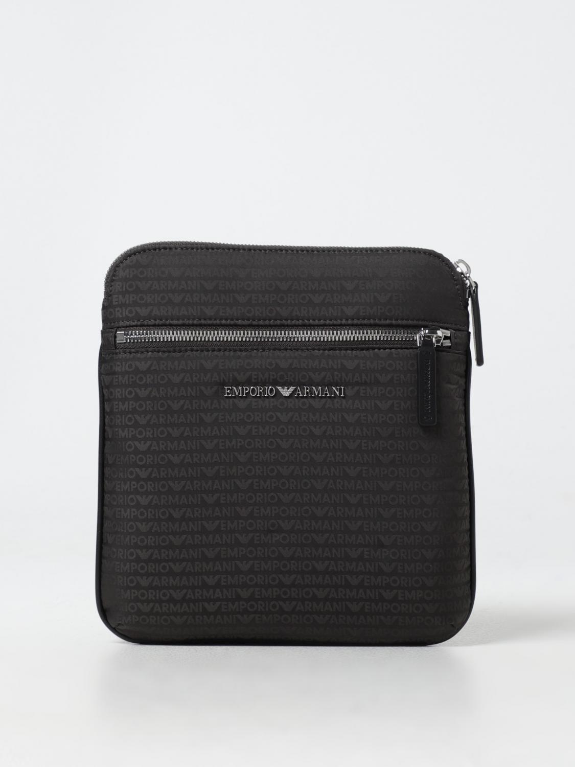 Giglio Borsa Emporio Armani in nylon con logo jacquard