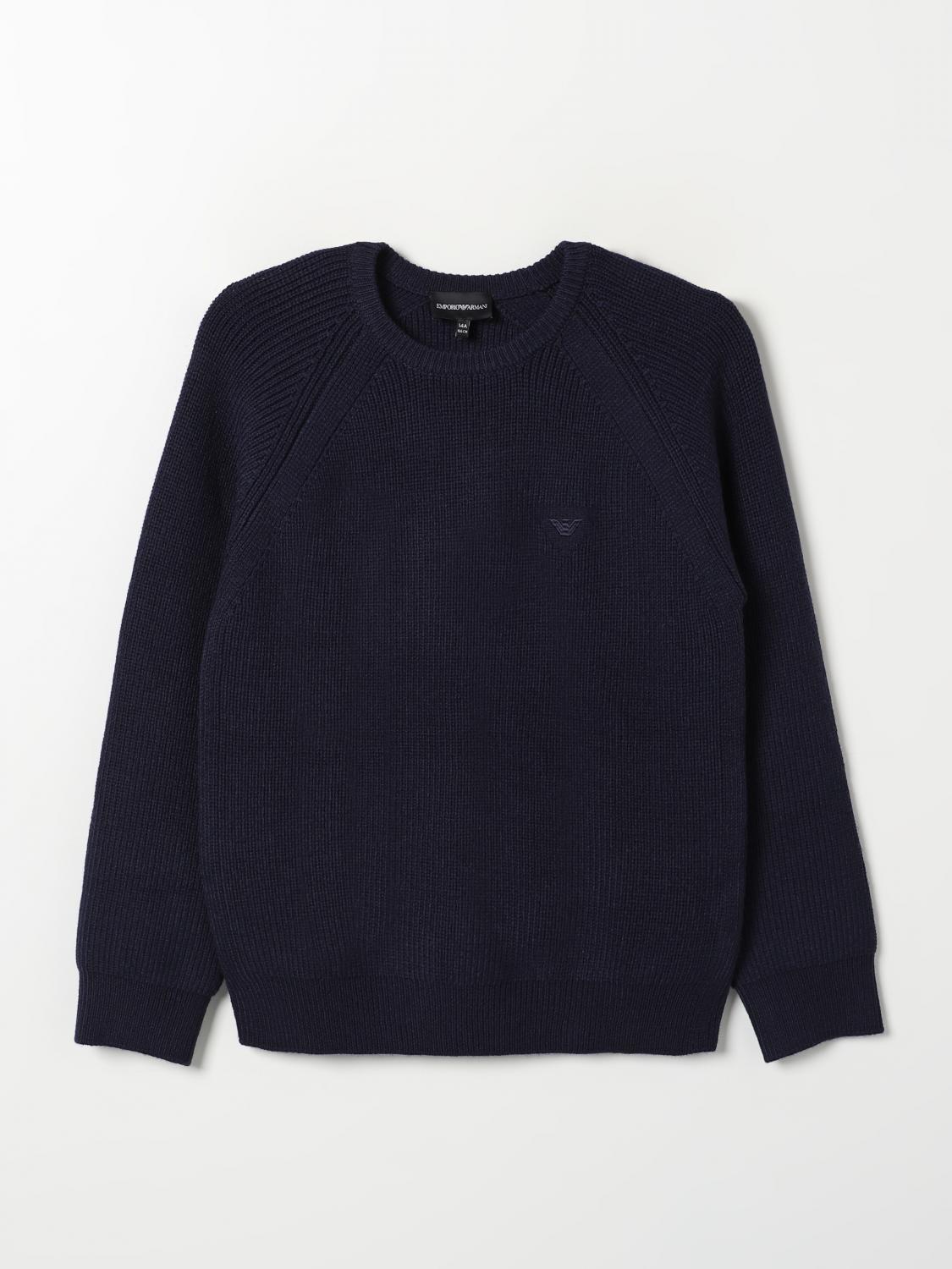 EMPORIO ARMANI SWEATER: Sweater kids Emporio Armani, Blue - Img 1