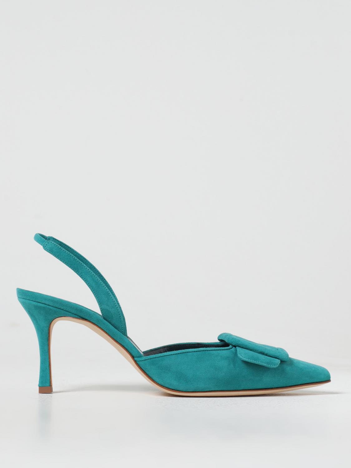 MANOLO BLAHNIK HIGH HEEL SHOES: Shoes woman Manolo Blahnik, Turquoise - Img 1