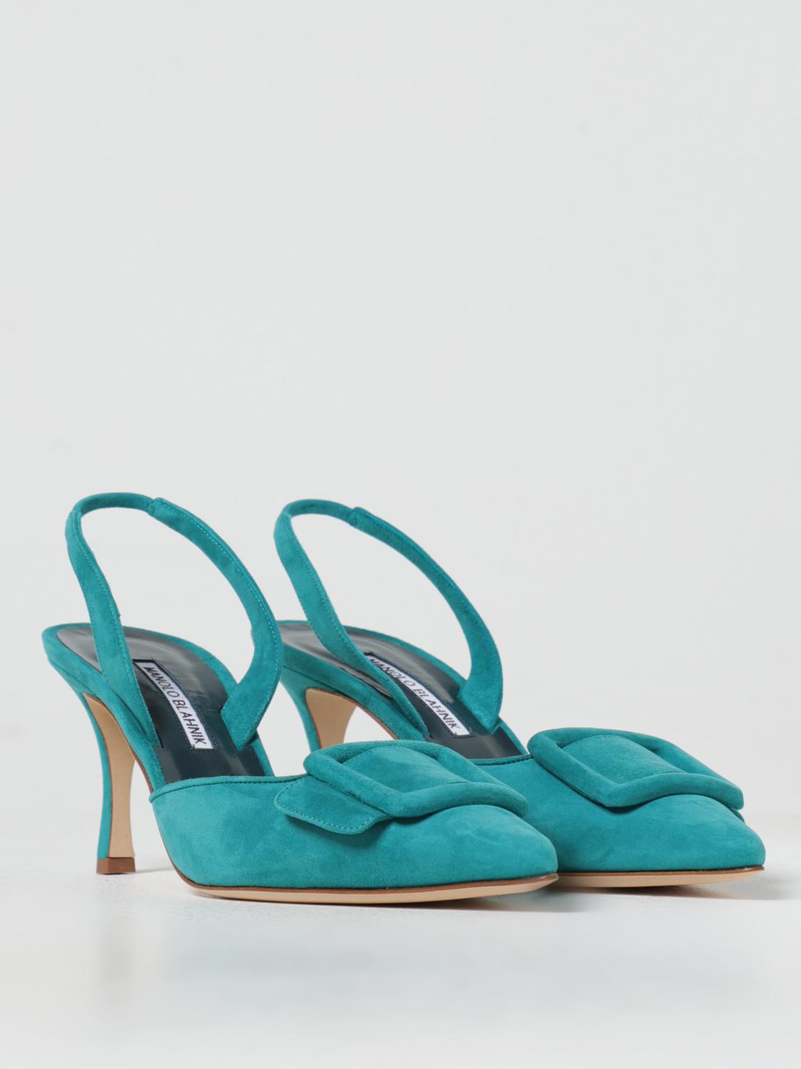 MANOLO BLAHNIK HIGH HEEL SHOES: Shoes woman Manolo Blahnik, Turquoise - Img 2