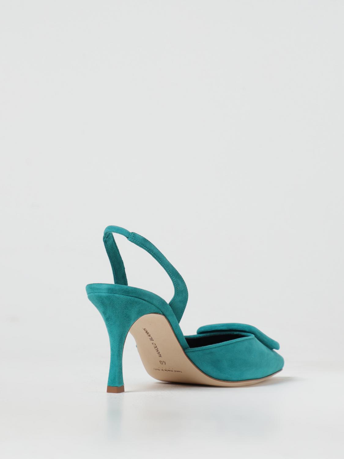 MANOLO BLAHNIK HIGH HEEL SHOES: Shoes woman Manolo Blahnik, Turquoise - Img 3