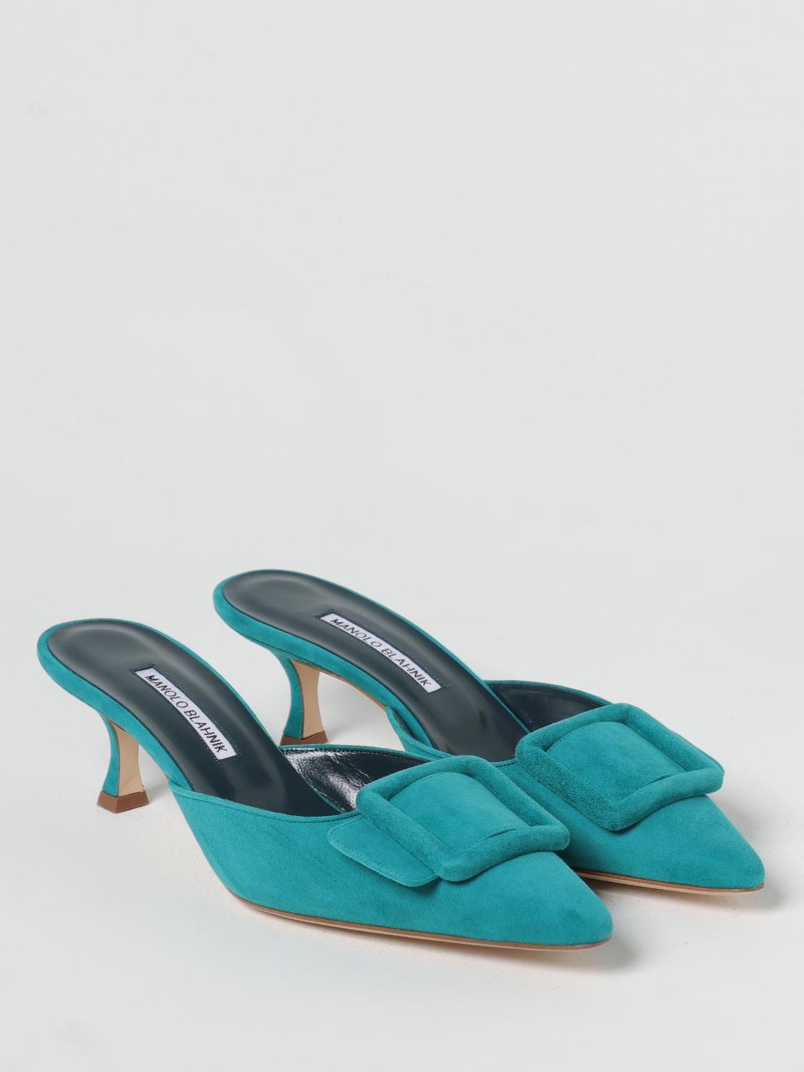 MANOLO BLAHNIK HIGH HEEL SHOES: Shoes woman Manolo Blahnik, Turquoise - Img 2