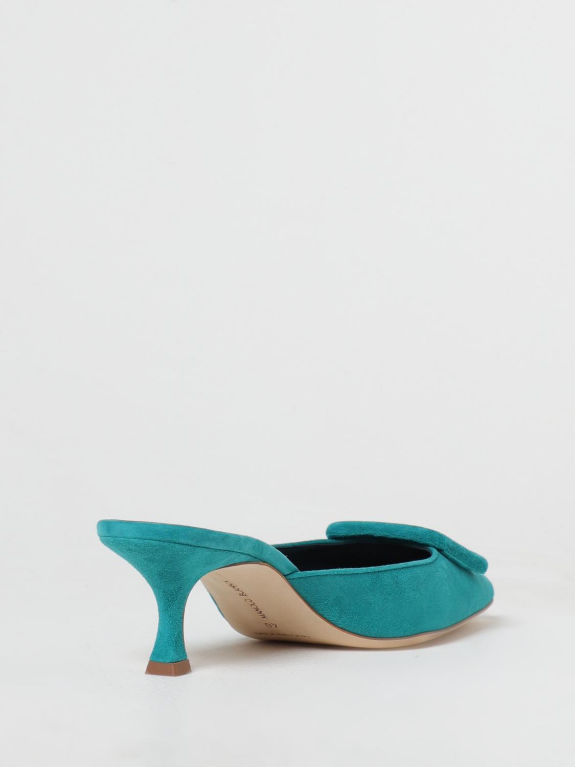 MANOLO BLAHNIK HIGH HEEL SHOES: Shoes woman Manolo Blahnik, Turquoise - Img 3