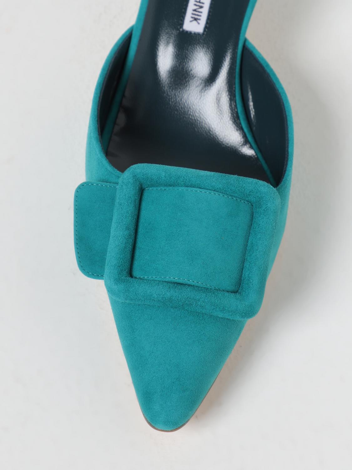 MANOLO BLAHNIK HIGH HEEL SHOES: Shoes woman Manolo Blahnik, Turquoise - Img 4