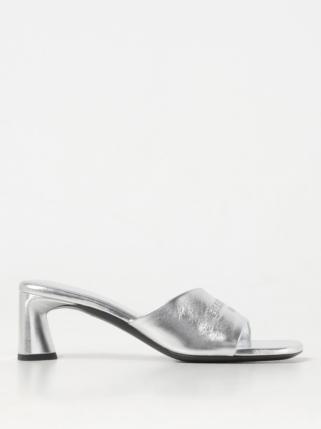 BALENCIAGA HEELED SANDALS: Shoes woman Balenciaga, Silver - Img 1