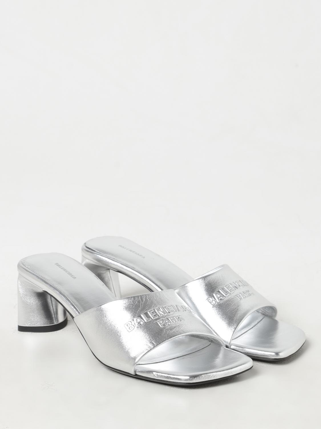 BALENCIAGA HEELED SANDALS: Shoes woman Balenciaga, Silver - Img 2