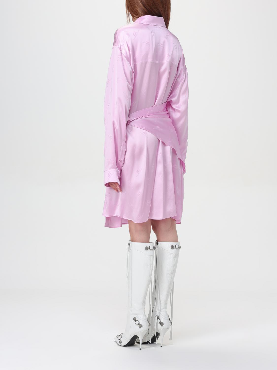 balenciaga pink shirt dress Dress woman Balenciaga