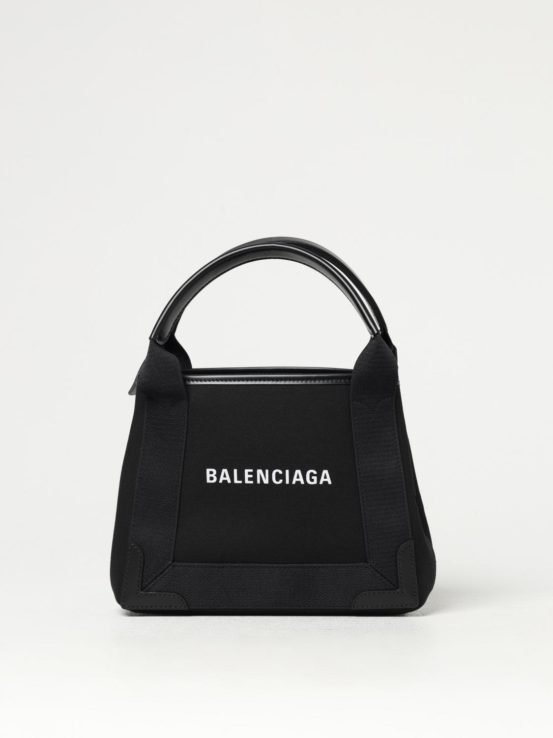 BALENCIAGA BORSA A MANO: Borsa Cabas Balenciaga in canvas di cotone organico , Nero - Img 1