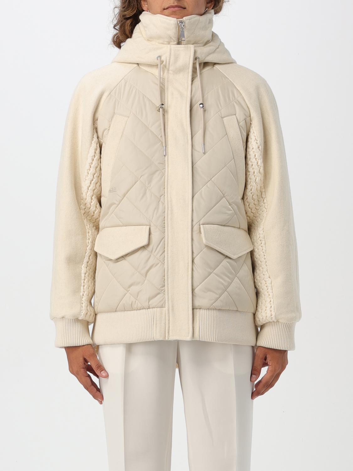 ADD GIACCA: Giubbotto Add in misto lana e nylon , Naturale - Img 1