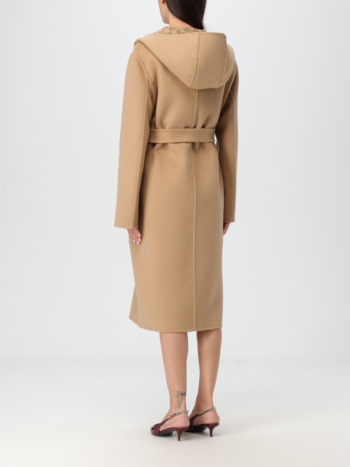 GUCCI COAT: Coat woman Gucci, Camel - Img 3