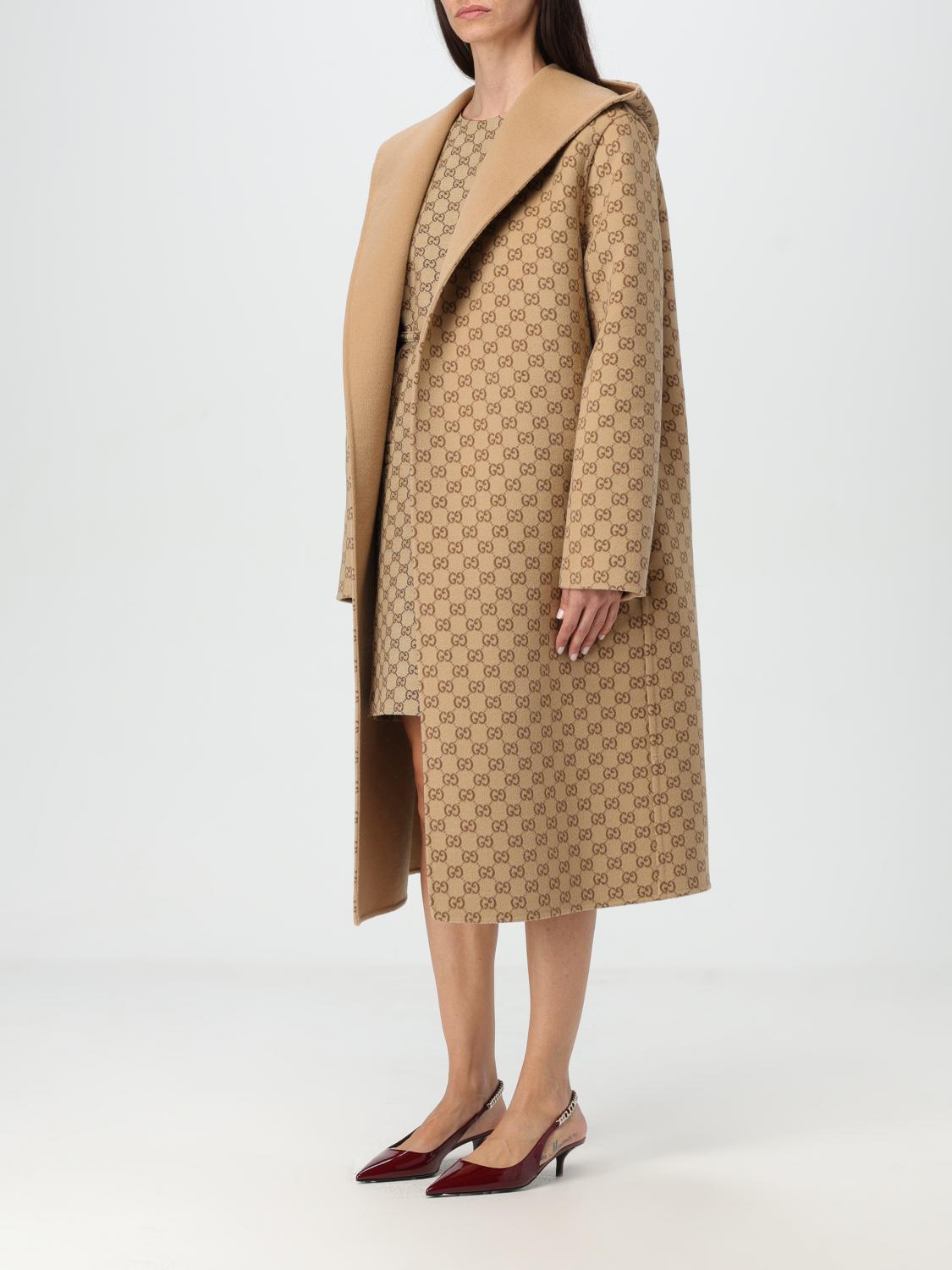 GUCCI COAT: Coat woman Gucci, Camel - Img 4