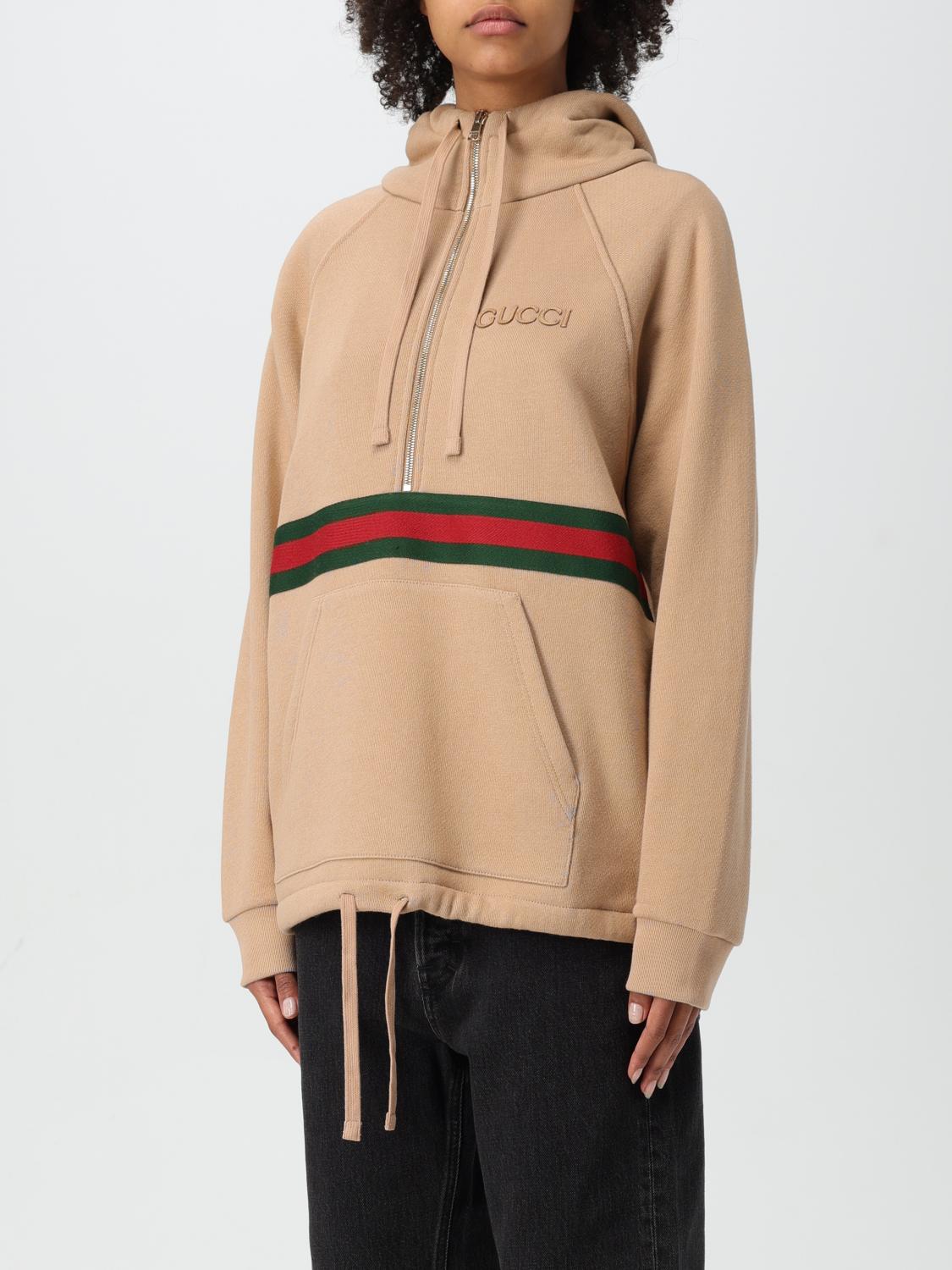 GUCCI FELPA: Felpa Gucci in cotone , Cammello - Img 4