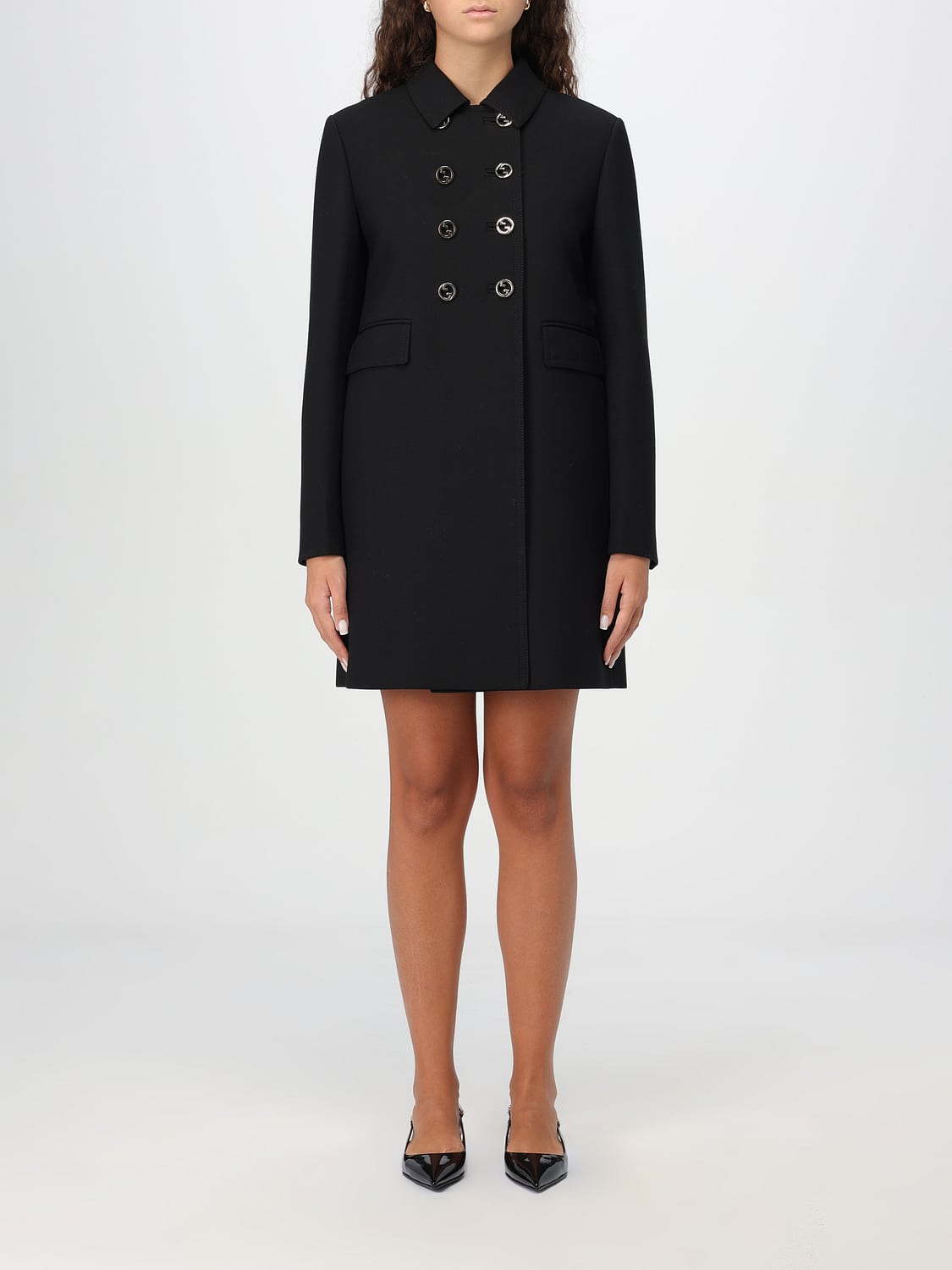 Gucci コート レディース - ブラック | 789891ZAQWY | GIGLIO.COM