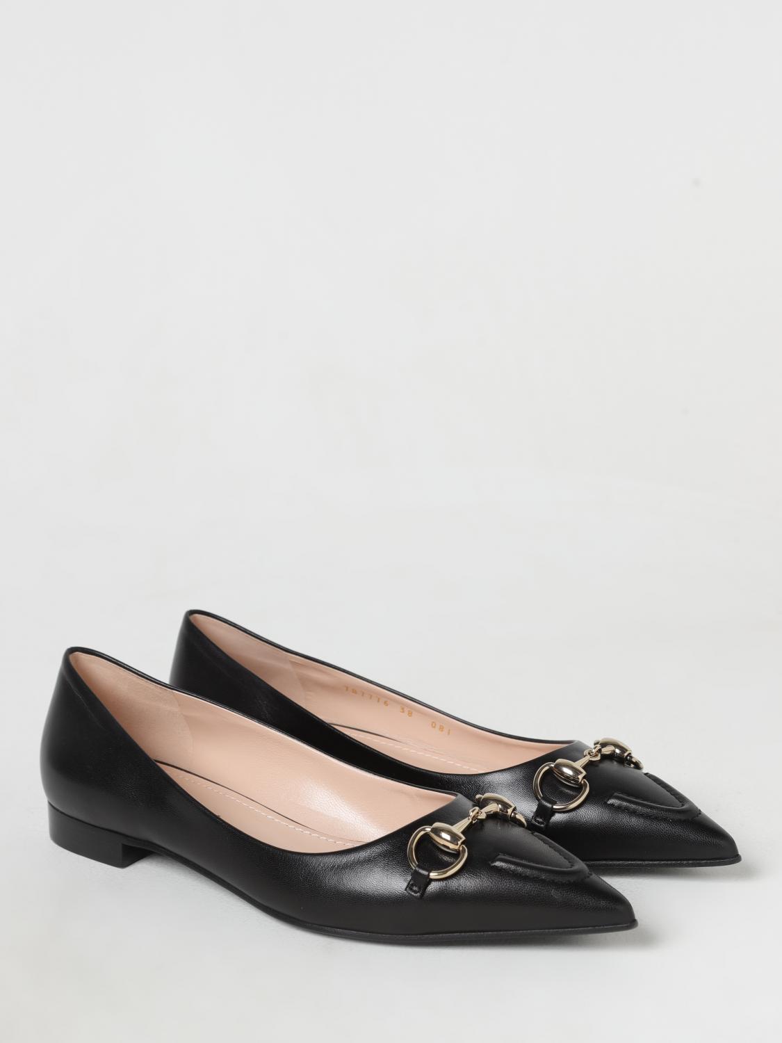 GUCCI BALLET FLATS: Shoes woman Gucci, Black - Img 2