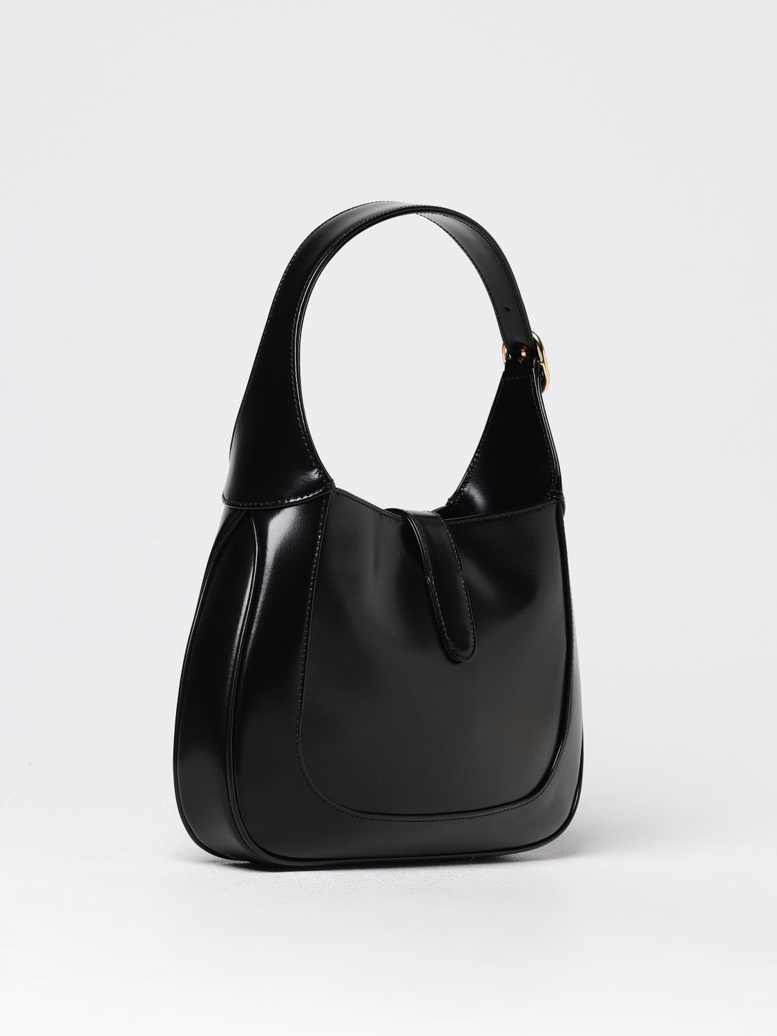 GUCCI BORSA A SPALLA: Borsa Jackie 1961 Diana Gucci in pelle spazzolata , Nero - Img 3