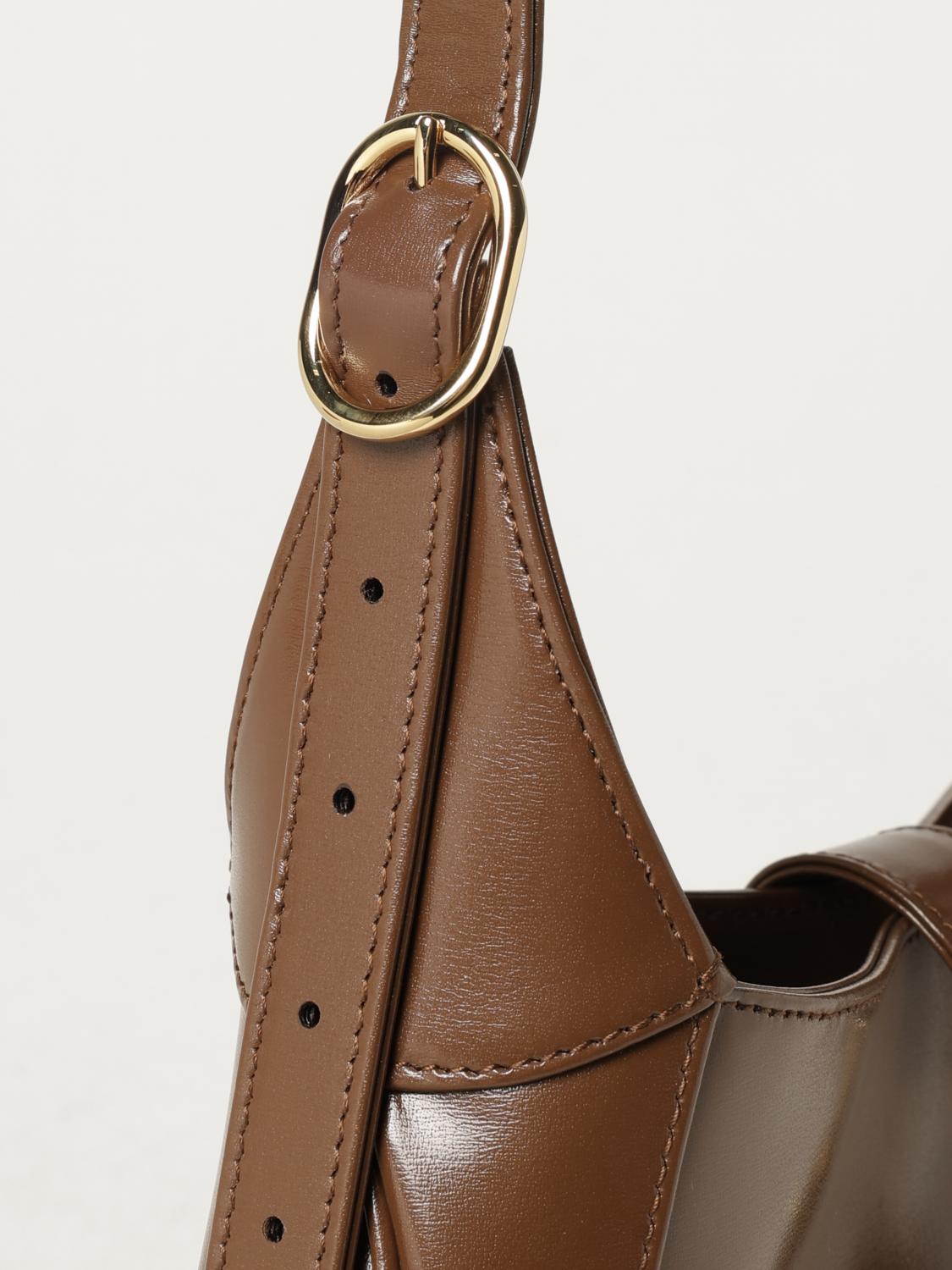 GUCCI BORSA A SPALLA: Borsa Jackie 1961 Diana Gucci in pelle spazzolata , Marrone - Img 4