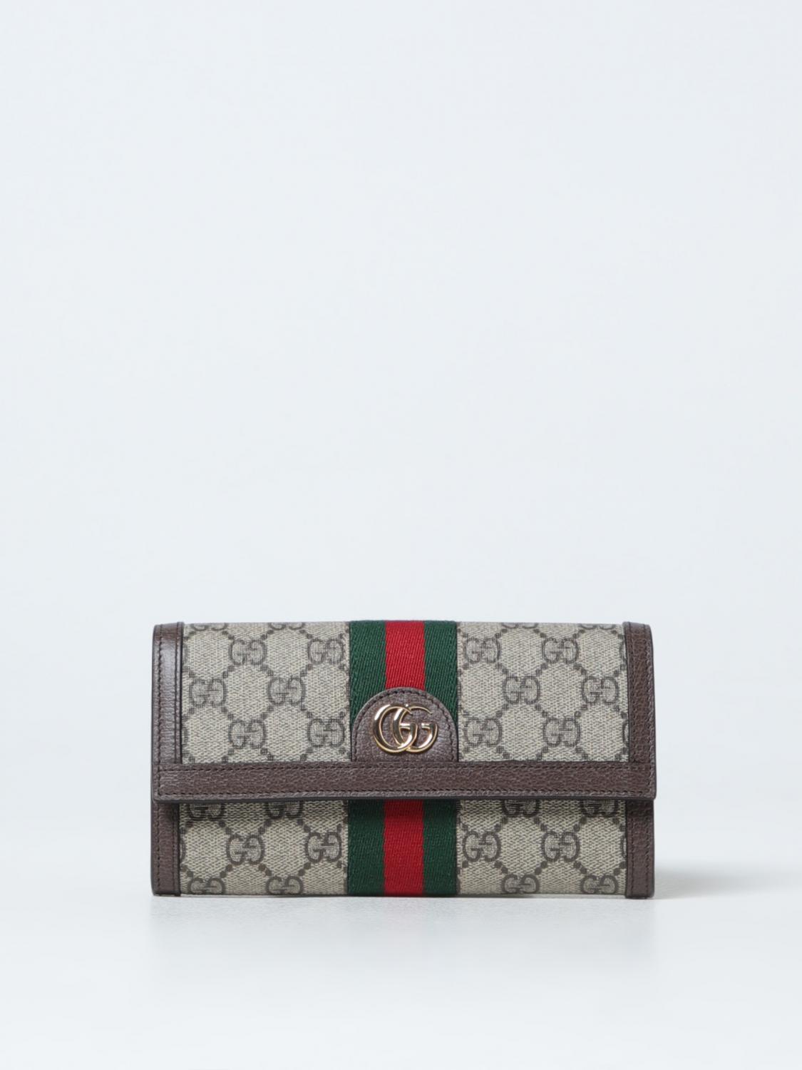 GUCCI WALLET: Wallet woman Gucci, Beige - Img 1