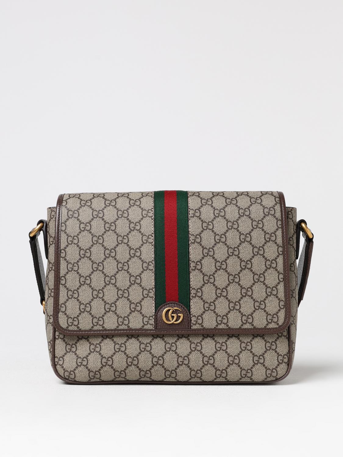 GUCCI SHOULDER BAG: Bags men Gucci, Beige - Img 1