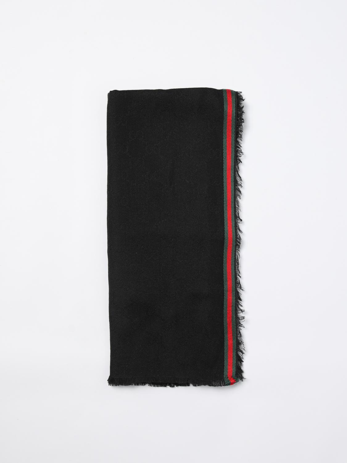 GUCCI SCARF: Scarf men Gucci, Black - Img 1