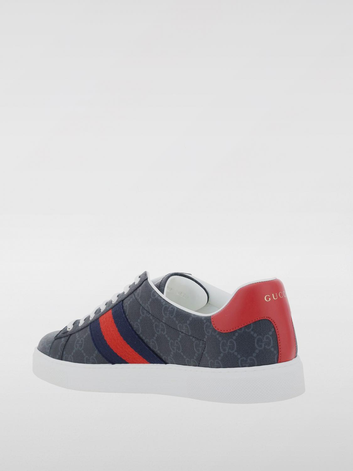 GUCCI СПОРТИВНАЯ ОБУВЬ: Кроссовки Ace Gucci из канваса GG Supreme, Черный - Img 2