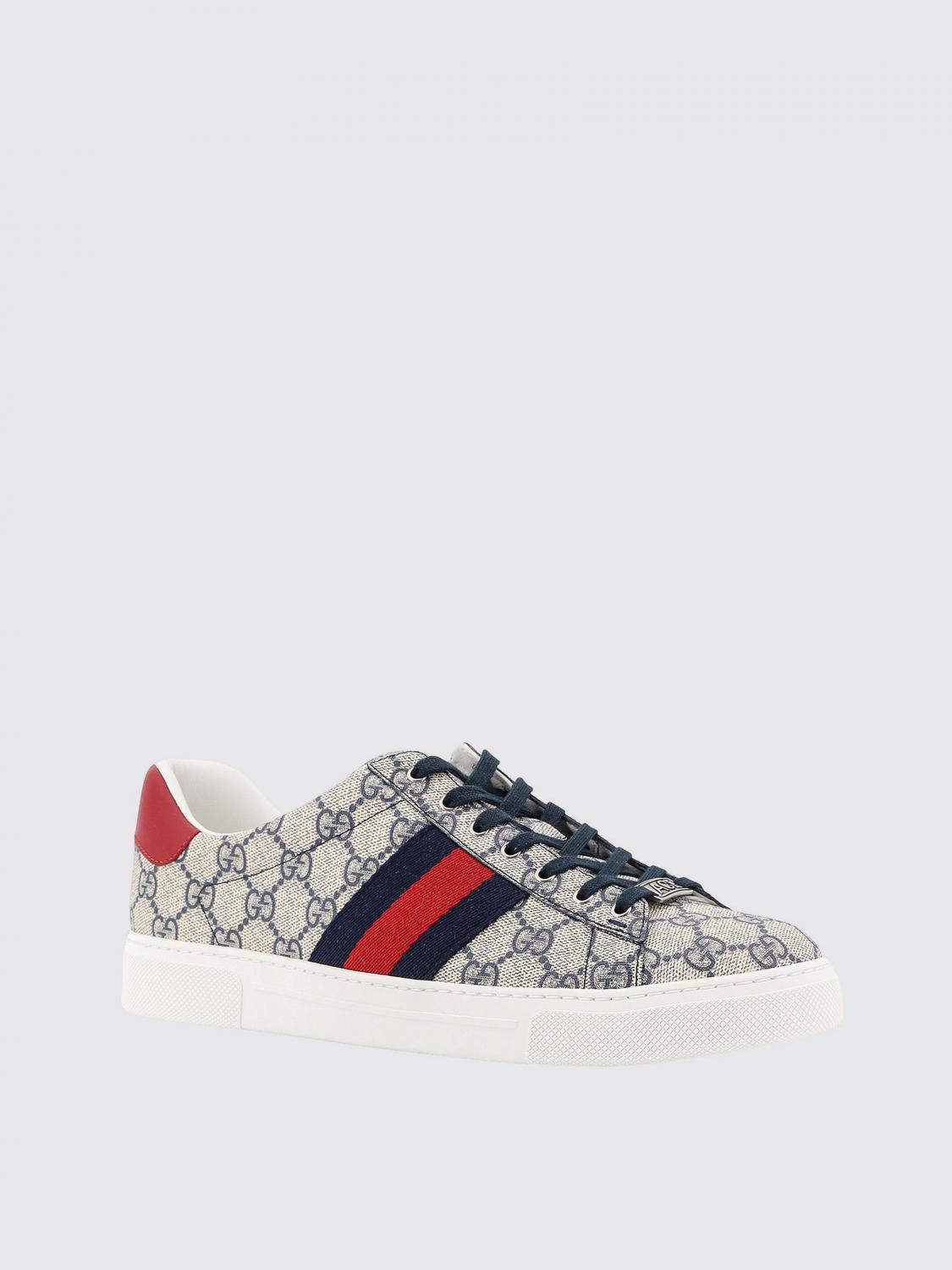 GUCCI SNEAKERS: Gucci Ace Sneakers aus GG Supreme Canvas, Taubengrau - Img 2