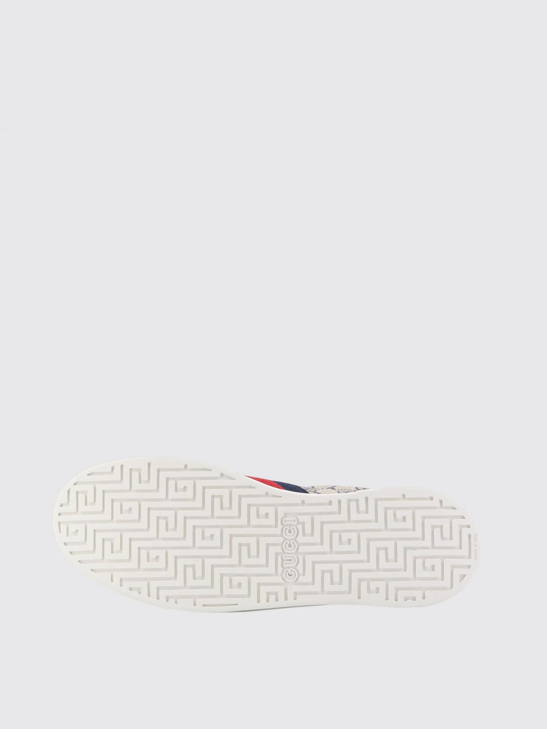 GUCCI SNEAKERS: Gucci Ace Sneakers aus GG Supreme Canvas, Taubengrau - Img 4