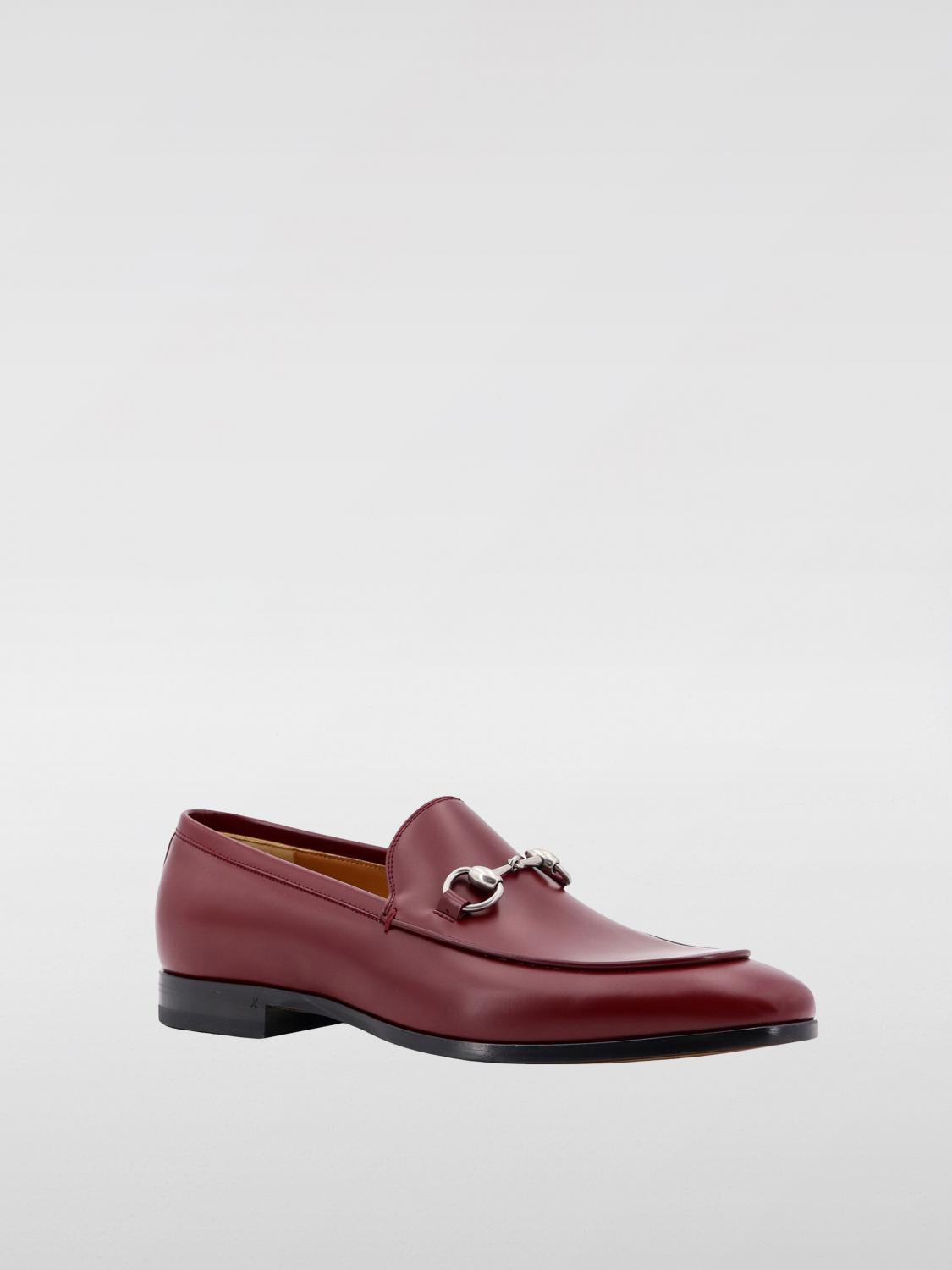 GUCCI MOCASSINI: Mocassino Horsebit Gucci in pelle , Rosso - Img 2