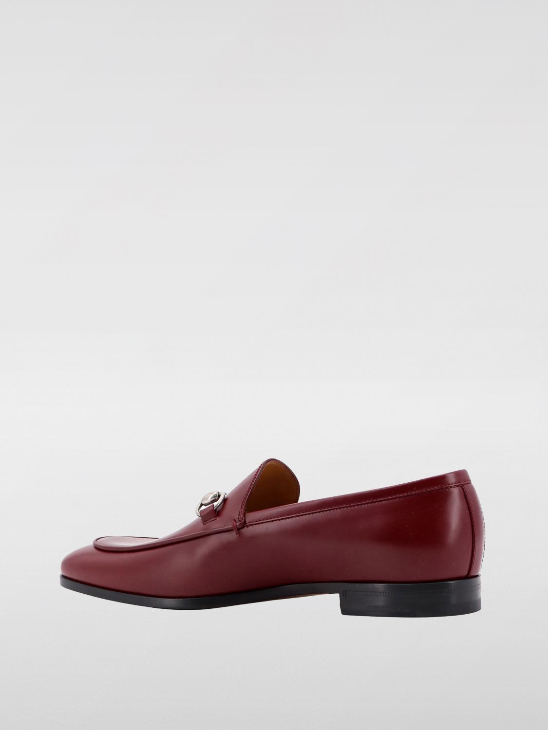 GUCCI MOCASSINI: Mocassino Horsebit Gucci in pelle , Rosso - Img 3