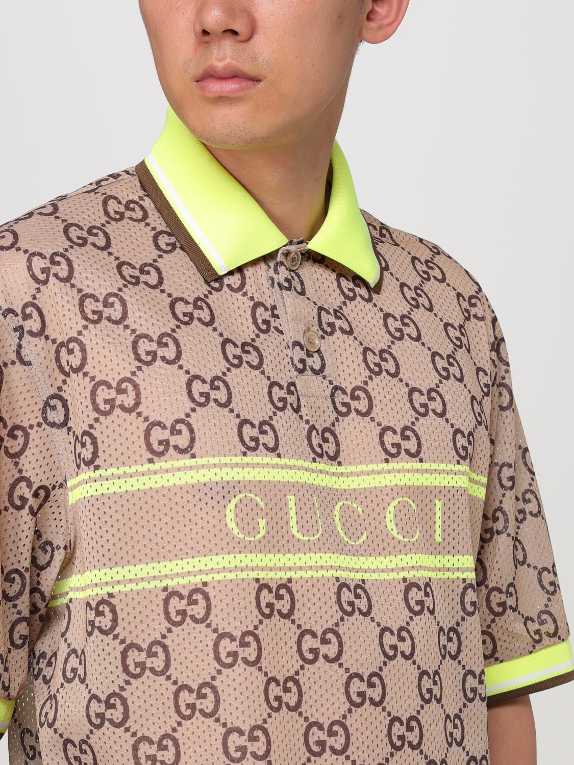 GUCCI POLO SHIRT: Polo shirt men Gucci, Beige - Img 5