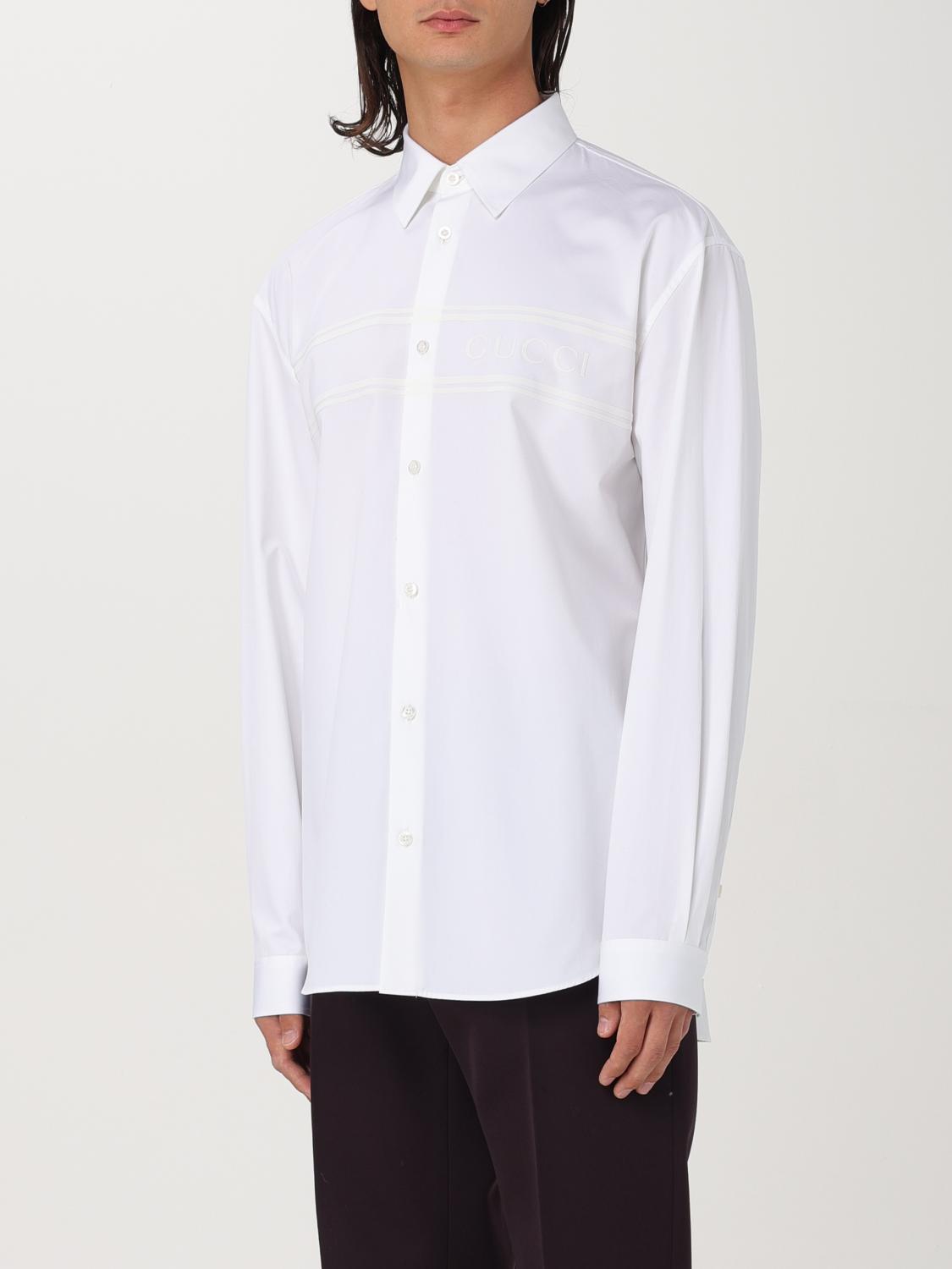 gucci dress shirt white GUCCI | White cotton poplin Shirt With Horsebit | Women