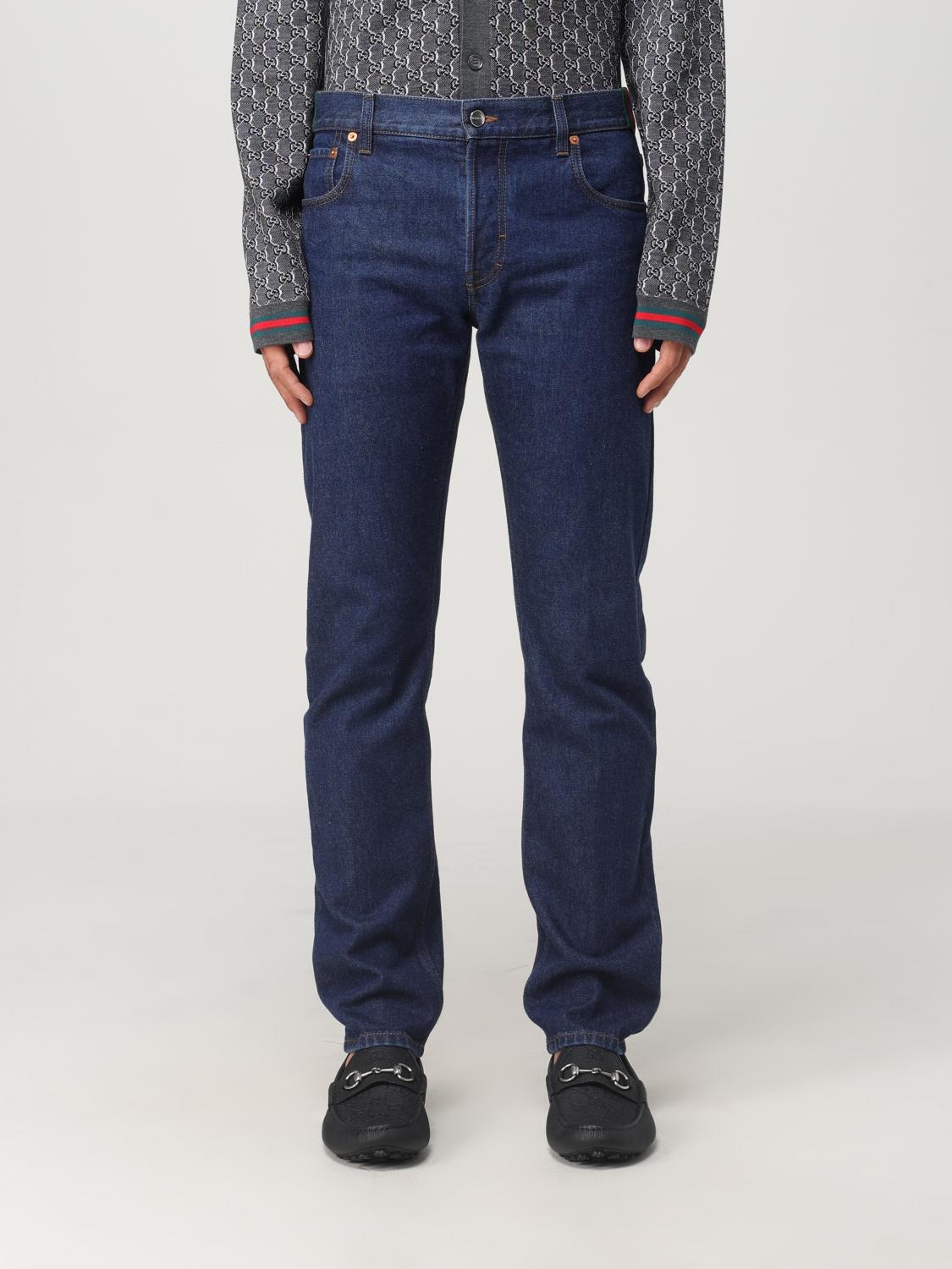 GUCCI JEANS: Pants men Gucci, Navy - Img 1
