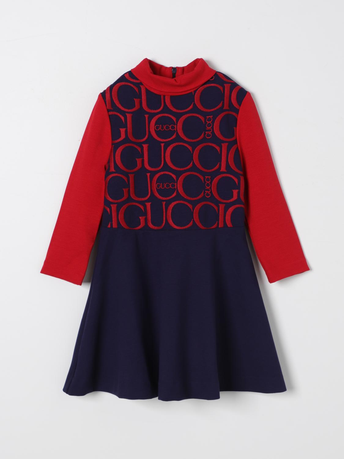 GUCCI DRESS: Dress kids Gucci, Blue - Img 1