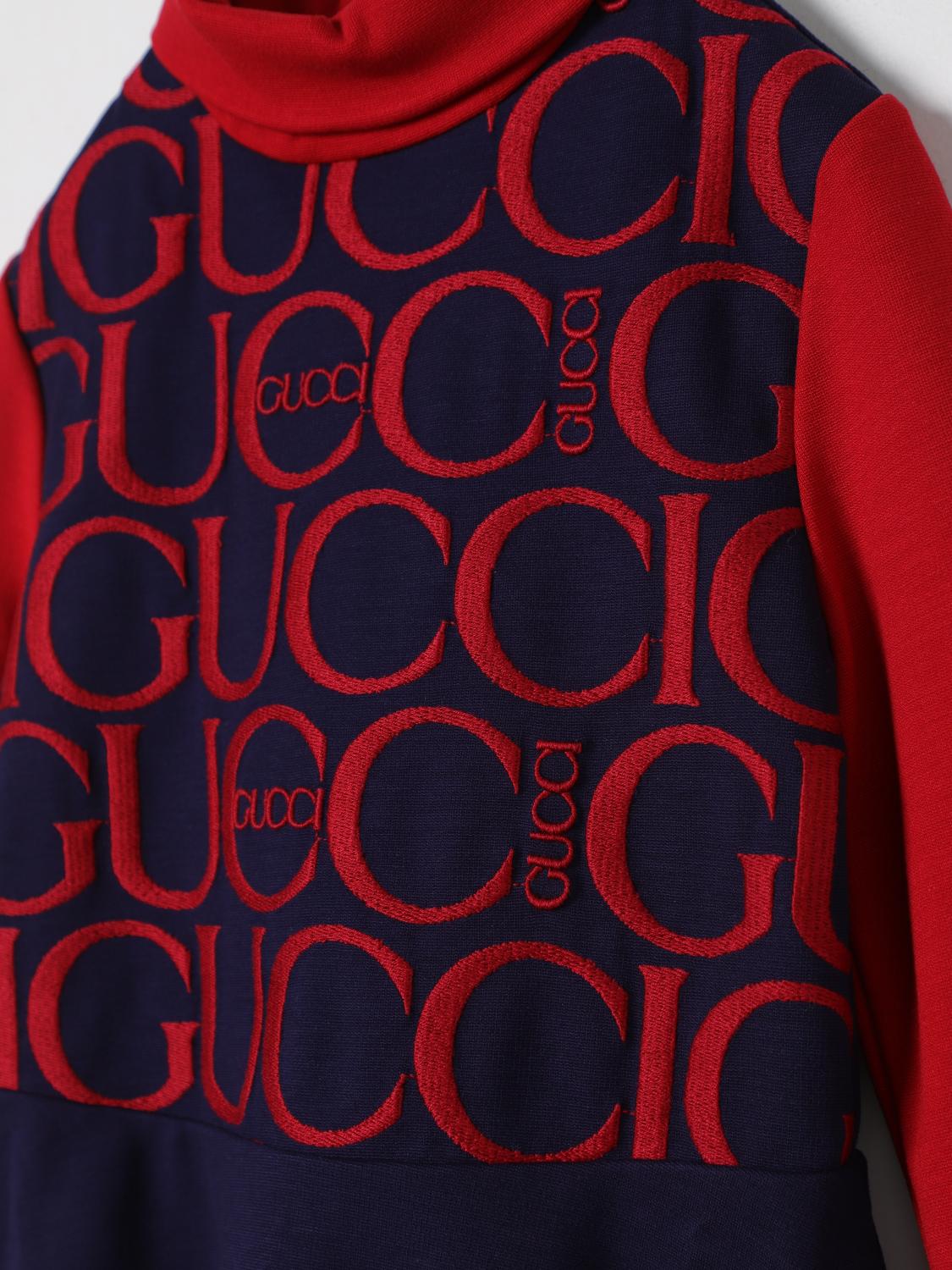 GUCCI DRESS: Dress kids Gucci, Blue - Img 3