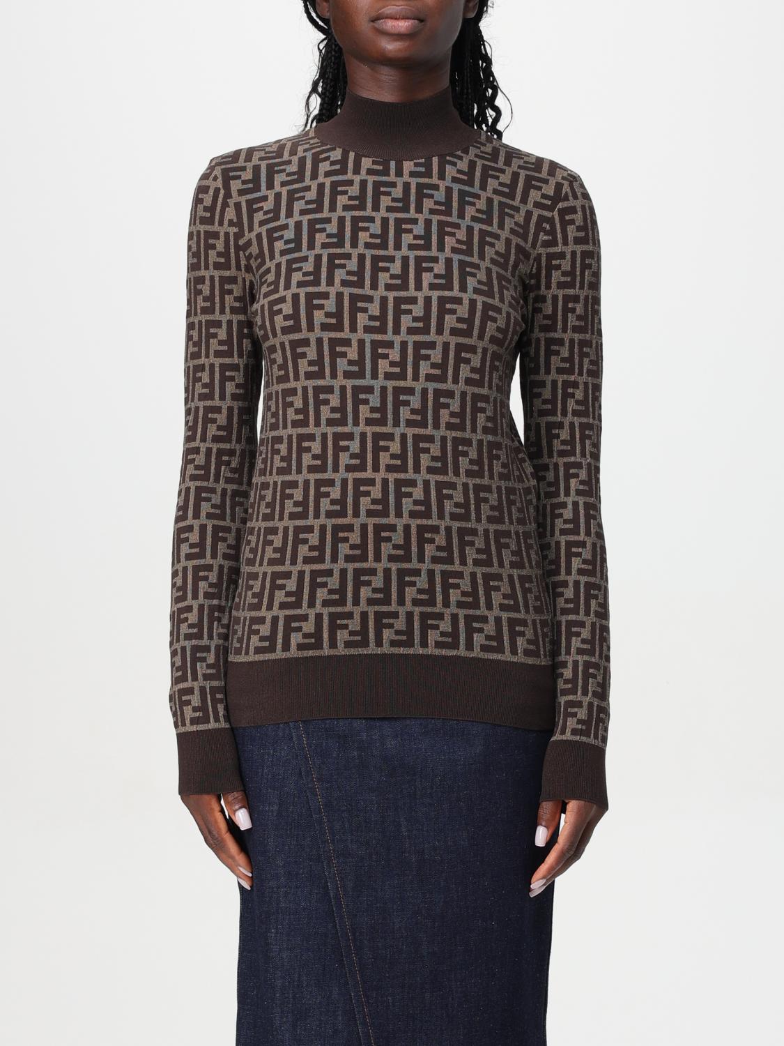 FENDI JERSEY: Top mujer Fendi, Tabaco - Img 1
