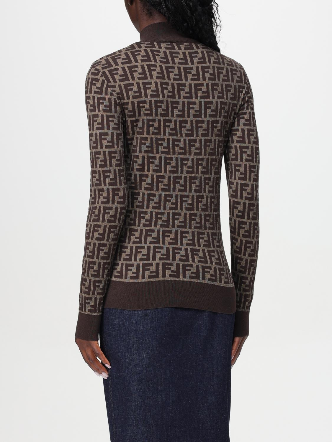 FENDI JERSEY: Top mujer Fendi, Tabaco - Img 2