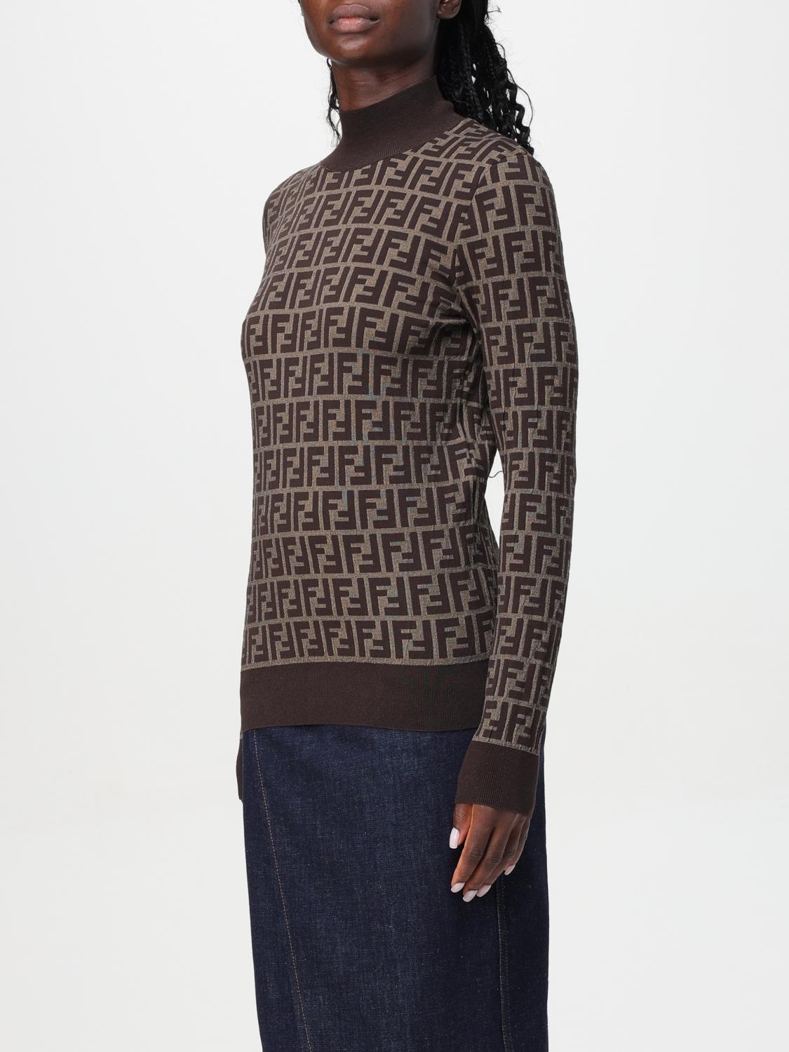 FENDI JERSEY: Top mujer Fendi, Tabaco - Img 3