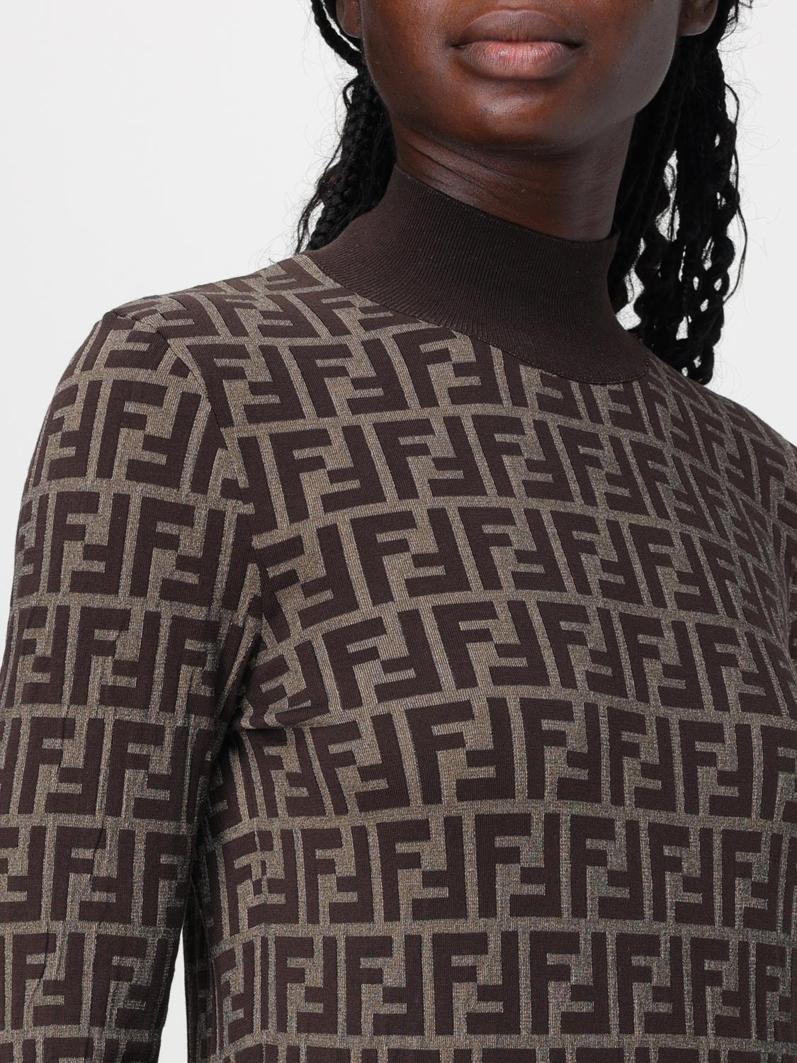 FENDI JERSEY: Top mujer Fendi, Tabaco - Img 4