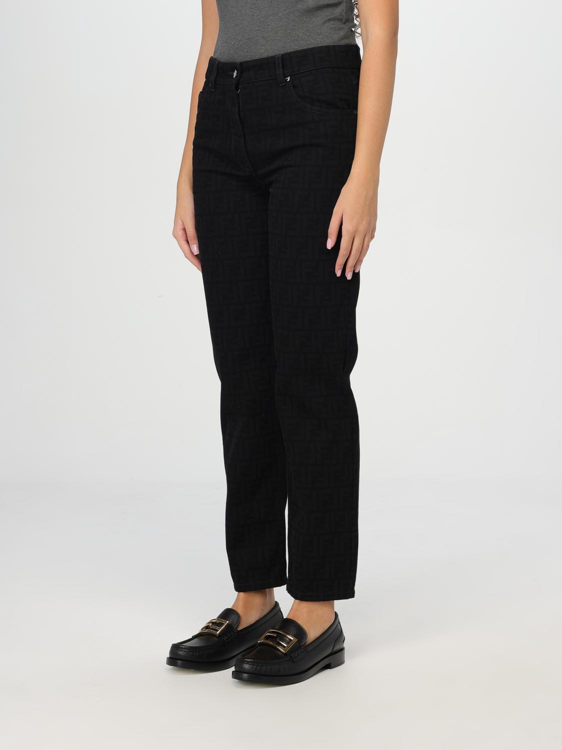 Black fendi pants online